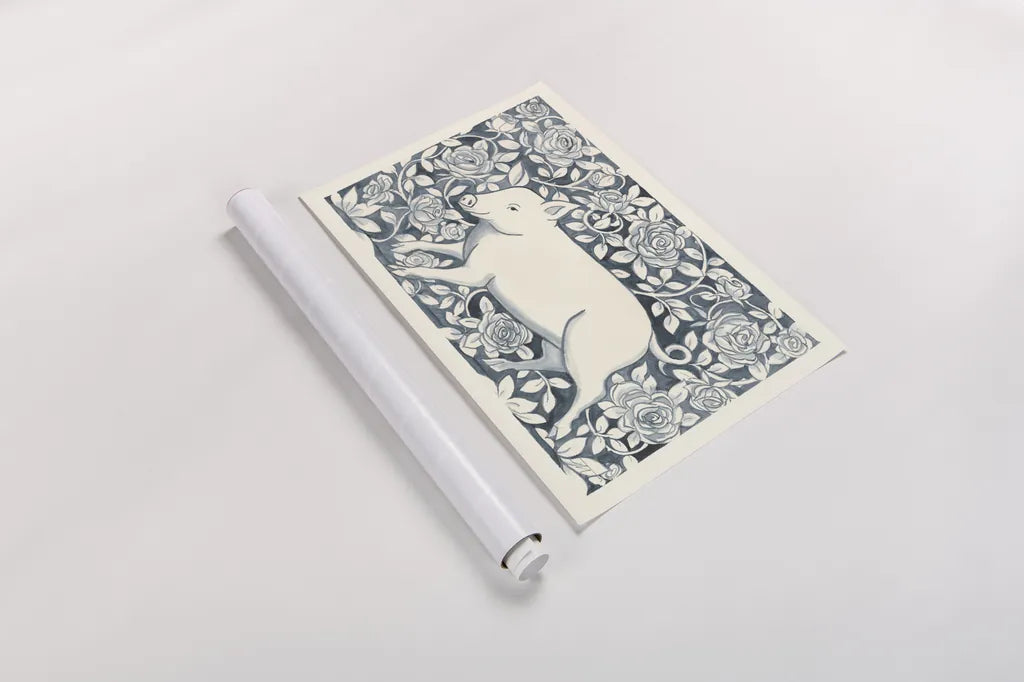 Farm Life IV by Miranda Thomas. shown as a rolled paper print. Available as archival giclee rolled canvas, fine art paper, or poster print. SKU 35485i.