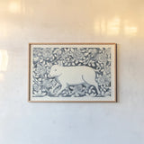 Farm Life IV by Miranda Thomas. shown as a paper print in a natural frame. Available as a archival giclee rolled canvas, fine art paper, or poster print. SKU 35485i.