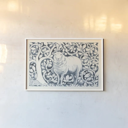 Farm Life V by Miranda Thomas. shown as a paper print in a white frame. Available as a archival giclee rolled canvas, fine art paper, or poster print. SKU 35486i.