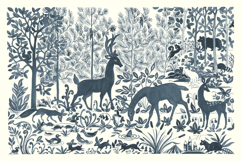 Forest Life I by Miranda Thomas. SKU 35603i. Archival Giclee Fine art print for wall decor.