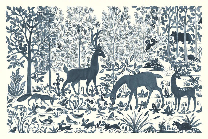 Forest Life I by Miranda Thomas. SKU 35603i. Archival Giclee Fine art print for wall decor.
