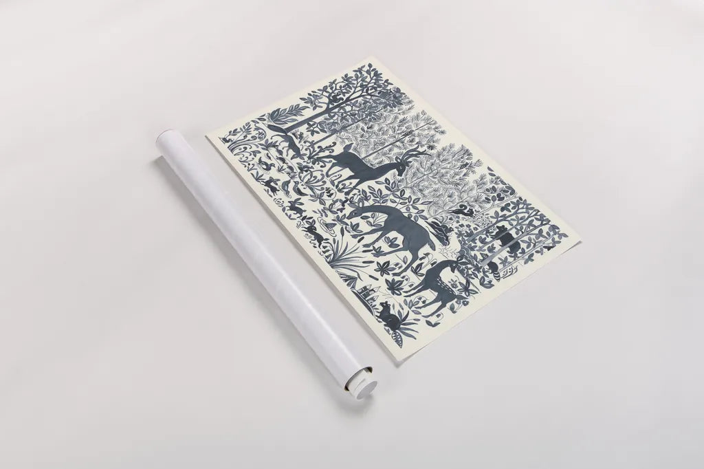 Forest Life I by Miranda Thomas. shown as a rolled paper print. Available as archival giclee rolled canvas, fine art paper, or poster print. SKU 35603i.