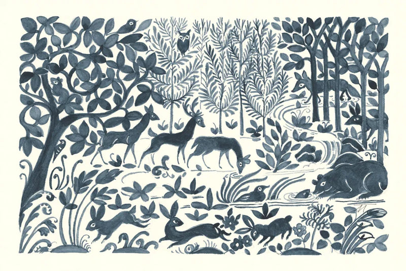 Forest Life II by Miranda Thomas. SKU 35604i. Archival Giclee Fine art print for wall decor.