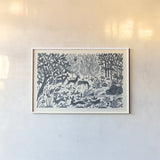 Forest Life II by Miranda Thomas. shown as a paper print in a white frame. Available as a archival giclee rolled canvas, fine art paper, or poster print. SKU 35604i.