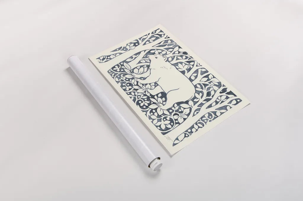 Forest Life VII by Miranda Thomas. shown as a rolled paper print. Available as archival giclee rolled canvas, fine art paper, or poster print. SKU 35609i.