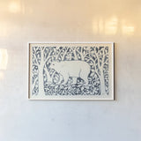 Forest Life VII by Miranda Thomas. shown as a paper print in a white frame. Available as a archival giclee rolled canvas, fine art paper, or poster print. SKU 35609i.