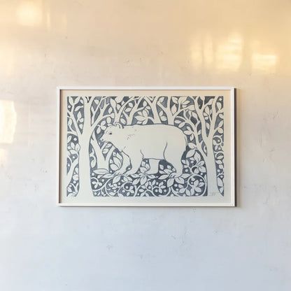 Forest Life VII by Miranda Thomas. shown as a paper print in a white frame. Available as a archival giclee rolled canvas, fine art paper, or poster print. SKU 35609i.