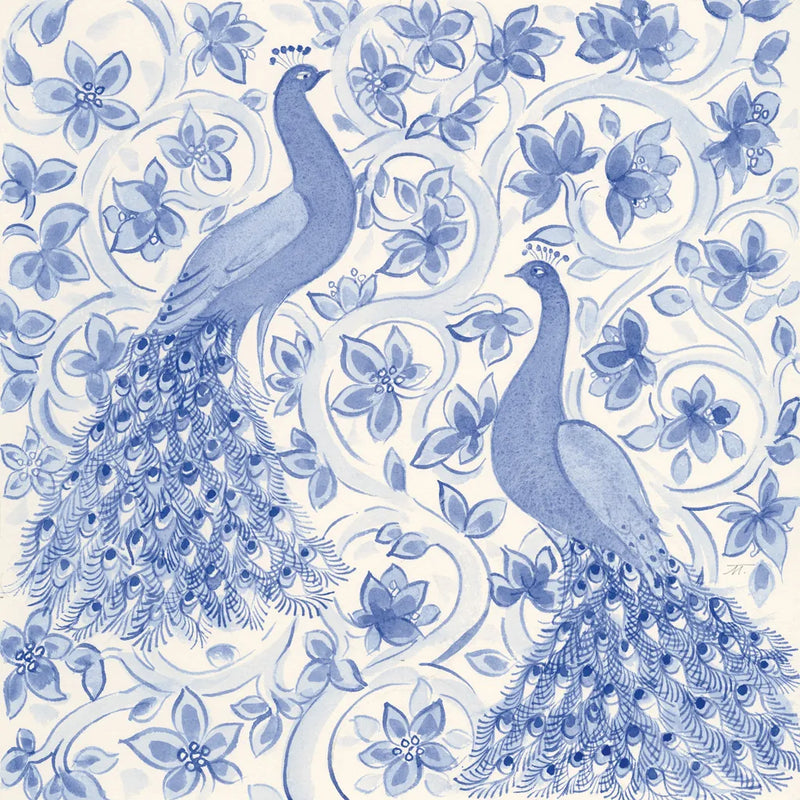 Peacock Garden II by Miranda Thomas. SKU 46193a. Archival Giclee Fine art print for wall decor.