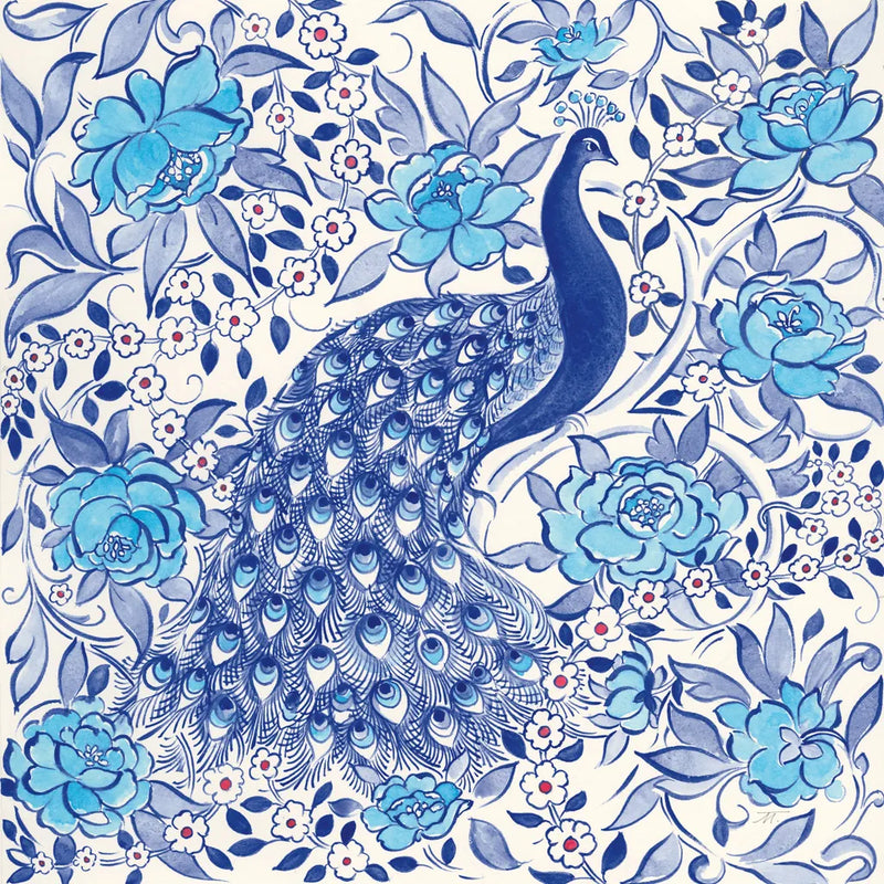 Peacock Garden III by Miranda Thomas. SKU 46194a. Archival Giclee Fine art print for wall decor.