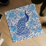 Peacock Garden III by Miranda Thomas. Shown as a detailed flat fine art print, highlighting archival giclee quality. Available as an archival giclee rolled canvas, fine art paper, or poster print. SKU 46194a.