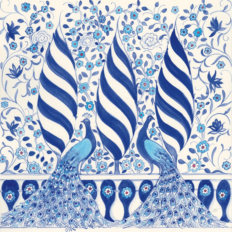 Peacock Garden V by Miranda Thomas. SKU 46196a. Archival Giclee Fine art print for wall decor.