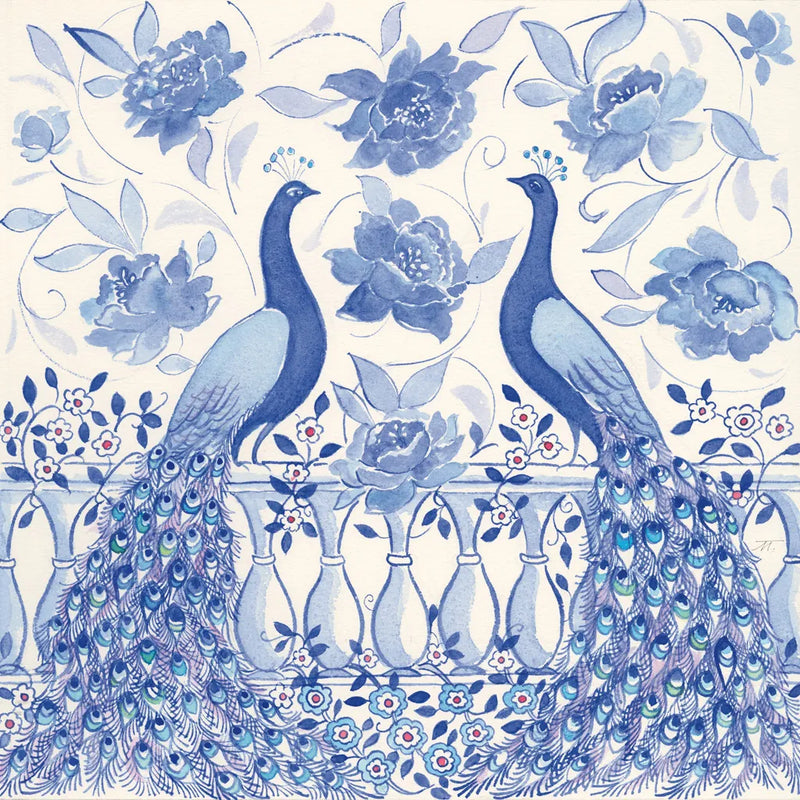 Peacock Garden VI by Miranda Thomas. SKU 46197a. Archival Giclee Fine art print for wall decor.