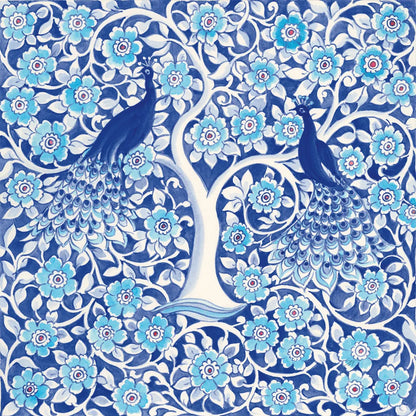 Peacock Garden VII by Miranda Thomas. SKU 46198a. Archival Giclee Fine art print for wall decor.