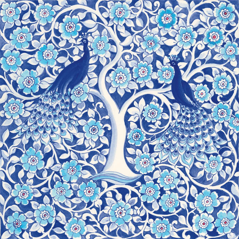 Peacock Garden VII by Miranda Thomas. SKU 46198a. Archival Giclee Fine art print for wall decor.