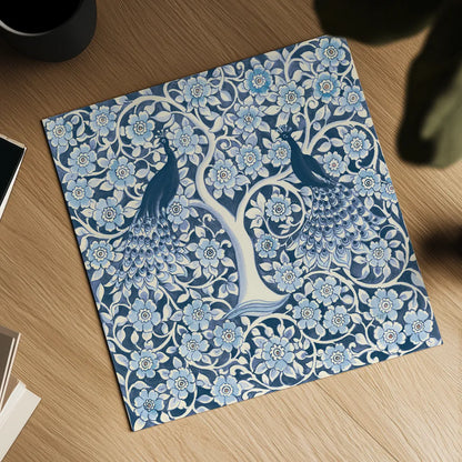 Peacock Garden VII v2 by Miranda Thomas. Shown as a detailed flat fine art print, highlighting archival giclee quality. Available as an archival giclee rolled canvas, fine art paper, or poster print. SKU 56863a.