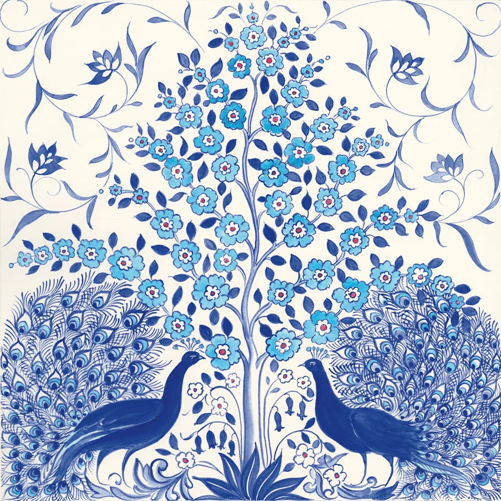 Peacock Garden VIII by Miranda Thomas. SKU 46199a. Archival Giclee Fine art print for wall decor.