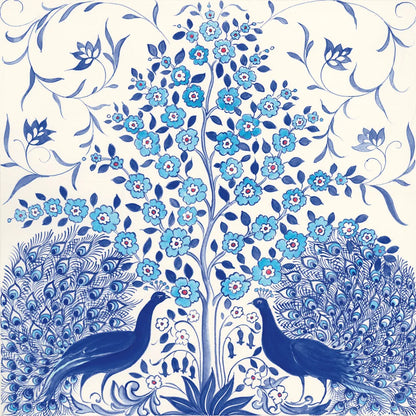 Peacock Garden VIII by Miranda Thomas. SKU 46199a. Archival Giclee Fine art print for wall decor.