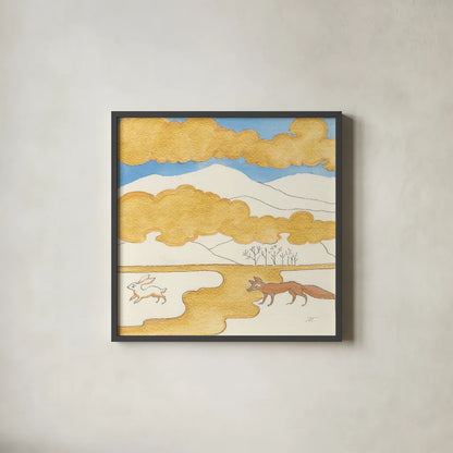 Riverside I by Miranda Thomas. Shown in a sleek black glass frame for a contemporary gallery look. Available as an archival giclee rolled canvas, fine art paper, or poster print. SKU 53731a.