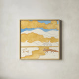 Riverside I by Miranda Thomas. Shown in a natural wood glass frame for a timeless modern aesthetic. Available as an archival giclee rolled canvas, fine art paper, or poster print. SKU 53731a.