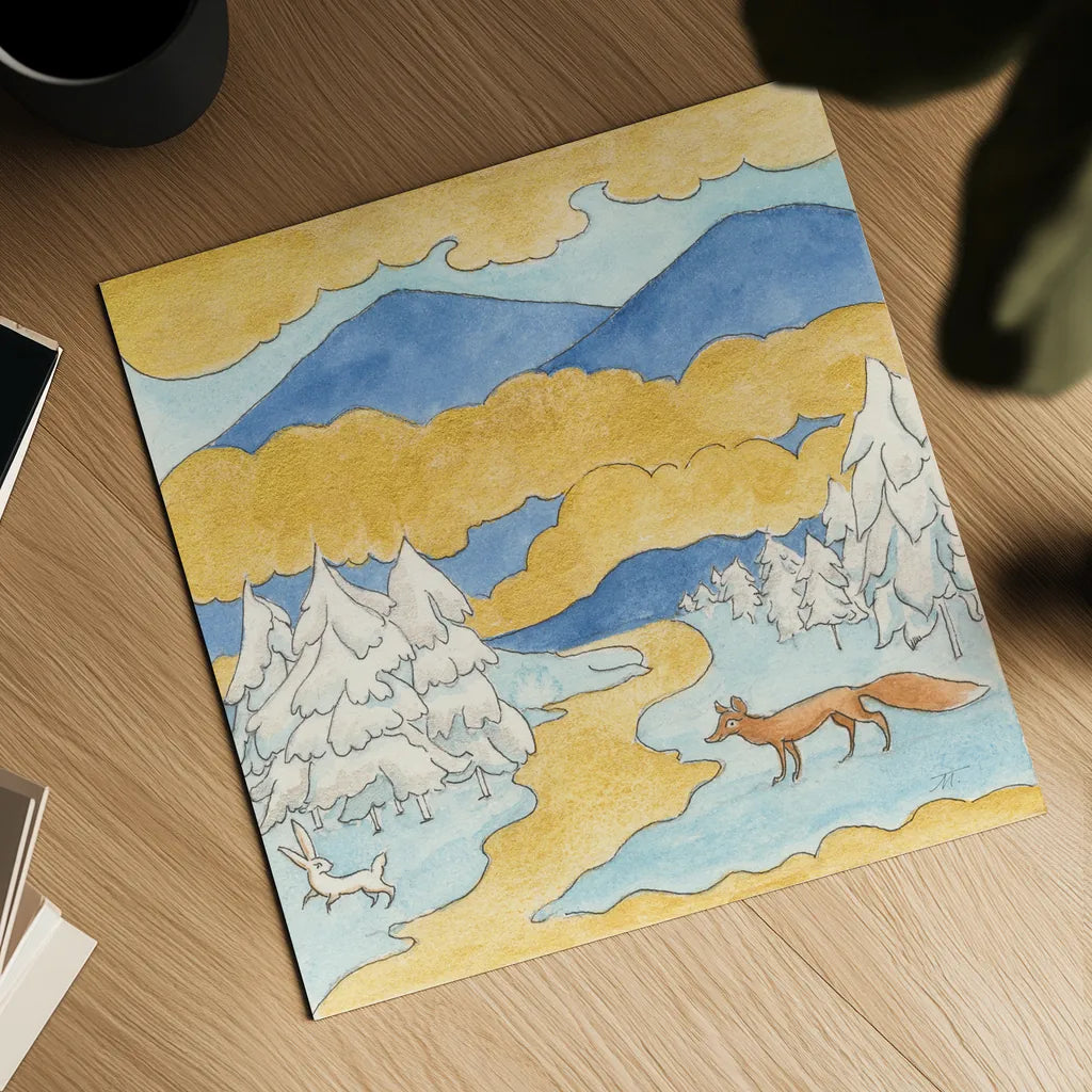 Riverside III by Miranda Thomas. Shown as a detailed flat fine art print, highlighting archival giclee quality. Available as an archival giclee rolled canvas, fine art paper, or poster print. SKU 53733a.