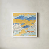 Riverside III by Miranda Thomas. Shown in a crisp white glass frame for a clean and minimalist style. Available as an archival giclee rolled canvas, fine art paper, or poster print. SKU 53733a.