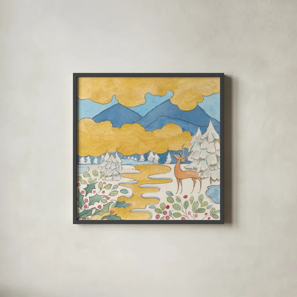 Riverside IV by Miranda Thomas. Shown in a sleek black glass frame for a contemporary gallery look. Available as an archival giclee rolled canvas, fine art paper, or poster print. SKU 53734a.