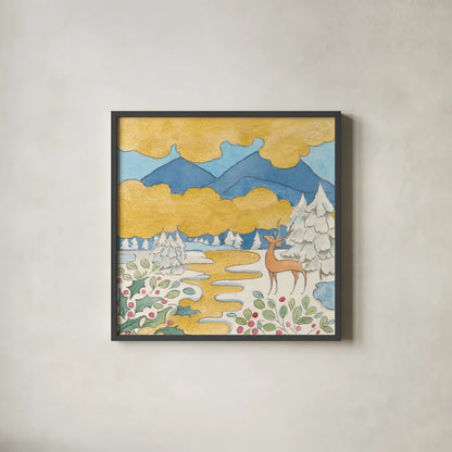 Riverside IV by Miranda Thomas. Shown in a sleek black glass frame for a contemporary gallery look. Available as an archival giclee rolled canvas, fine art paper, or poster print. SKU 53734a.