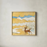 Riverside V by Miranda Thomas. Shown in a natural wood glass frame for a timeless modern aesthetic. Available as an archival giclee rolled canvas, fine art paper, or poster print. SKU 53735a.