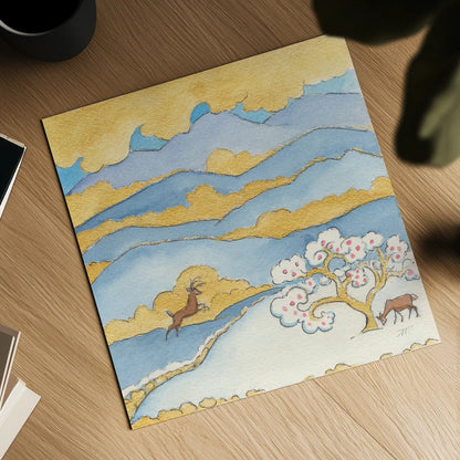 Riverside VI by Miranda Thomas. Shown as a detailed flat fine art print, highlighting archival giclee quality. Available as an archival giclee rolled canvas, fine art paper, or poster print. SKU 53736a.