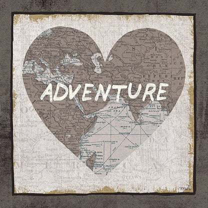 Adventure Map v2 by Moira Hershey. SKU 38380a. Archival Giclee Fine art print for wall decor.