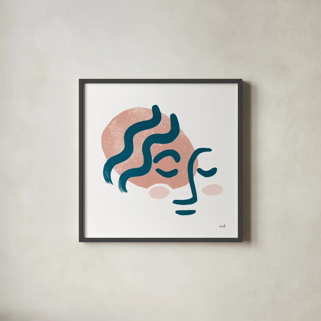 Awaken I by Moira Hershey. Shown in a sleek black glass frame for a contemporary gallery look. Available as an archival giclee rolled canvas, fine art paper, or poster print. SKU 54620a.