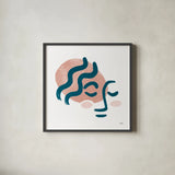 Awaken I by Moira Hershey. Shown in a sleek black glass frame for a contemporary gallery look. Available as an archival giclee rolled canvas, fine art paper, or poster print. SKU 54620a.