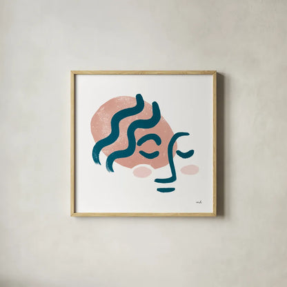 Awaken I by Moira Hershey. Shown in a natural wood glass frame for a timeless modern aesthetic. Available as an archival giclee rolled canvas, fine art paper, or poster print. SKU 54620a.