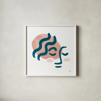 Awaken I by Moira Hershey. Shown in a crisp white glass frame for a clean and minimalist style. Available as an archival giclee rolled canvas, fine art paper, or poster print. SKU 54620a.