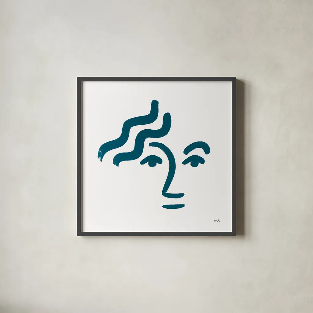 Awaken II No Color by Moira Hershey. Shown in a sleek black glass frame for a contemporary gallery look. Available as an archival giclee rolled canvas, fine art paper, or poster print. SKU 55556a.