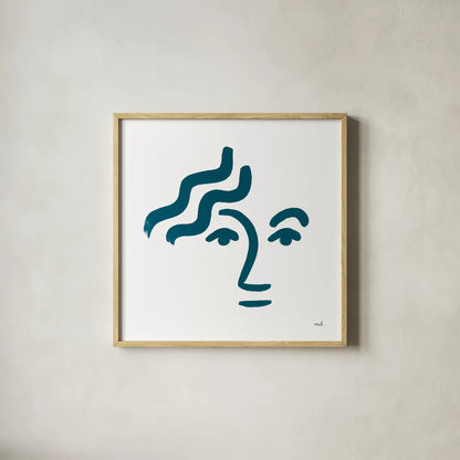 Awaken II No Color by Moira Hershey. Shown in a natural wood glass frame for a timeless modern aesthetic. Available as an archival giclee rolled canvas, fine art paper, or poster print. SKU 55556a.