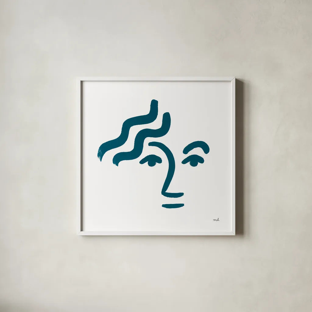 Awaken II No Color by Moira Hershey. Shown in a crisp white glass frame for a clean and minimalist style. Available as an archival giclee rolled canvas, fine art paper, or poster print. SKU 55556a.