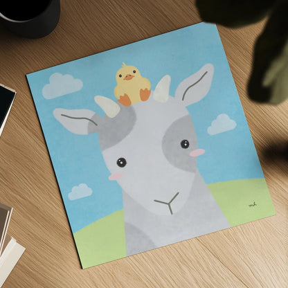 Barn Buddies IV by Moira Hershey. Shown as a detailed flat fine art print, highlighting archival giclee quality. Available as an archival giclee rolled canvas, fine art paper, or poster print. SKU 49596a.