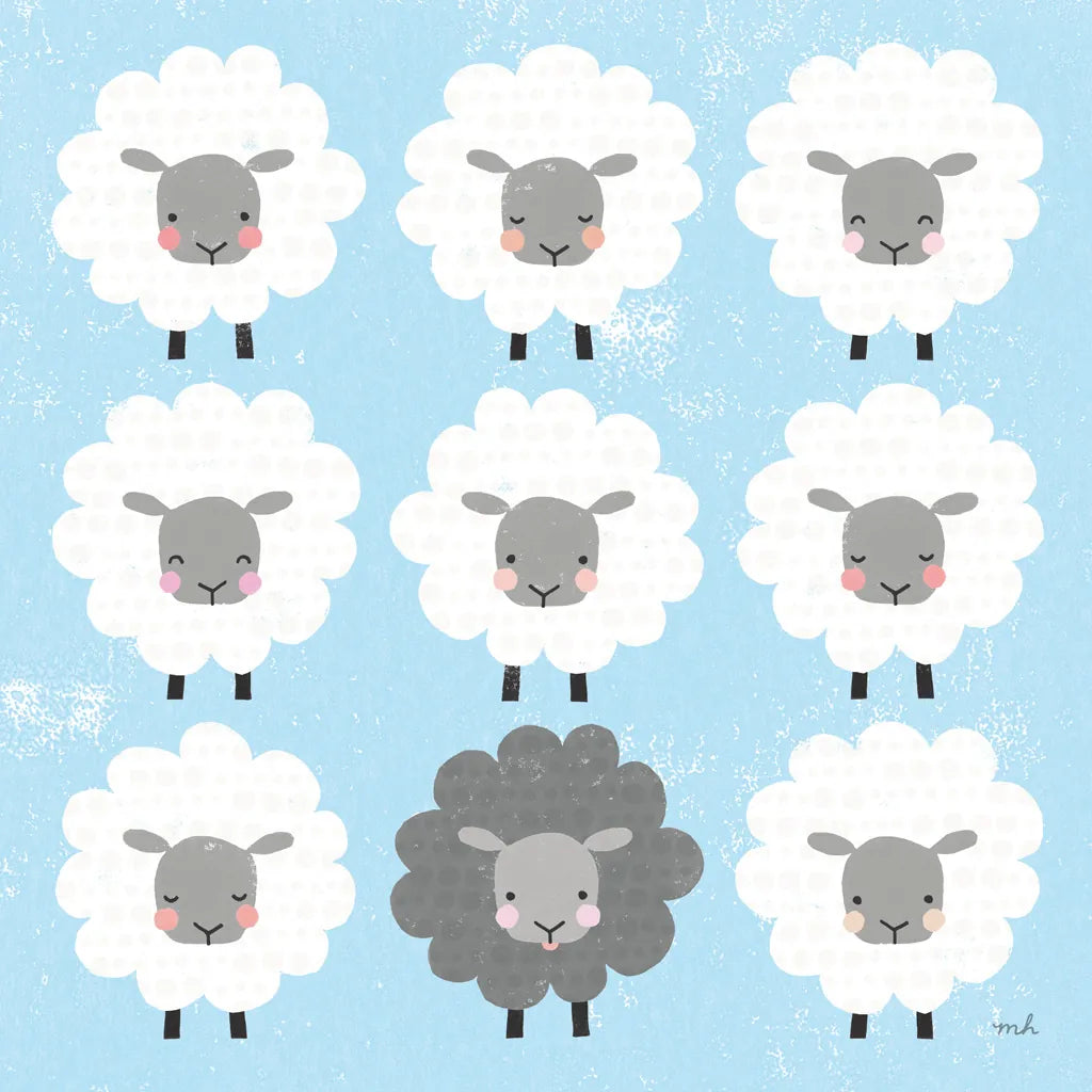 Be Ewe by Moira Hershey. SKU 59590a. Archival Giclee Fine art print for wall decor.