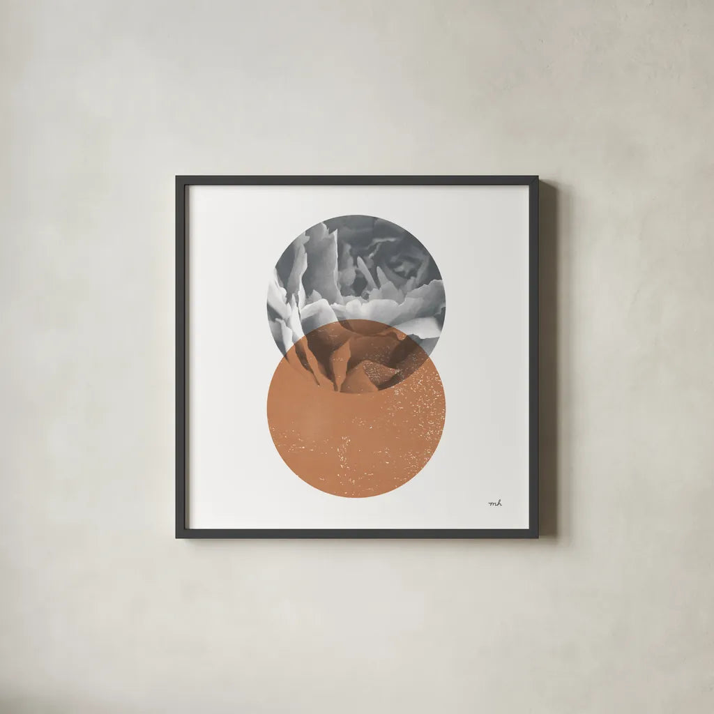 Blossoms I by Moira Hershey. Shown in a sleek black glass frame for a contemporary gallery look. Available as an archival giclee rolled canvas, fine art paper, or poster print. SKU 58794a.