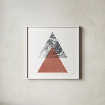 Blossoms II  Warm v2 by Moira Hershey. Shown in a crisp white glass frame for a clean and minimalist style. Available as an archival giclee rolled canvas, fine art paper, or poster print. SKU 58795a.