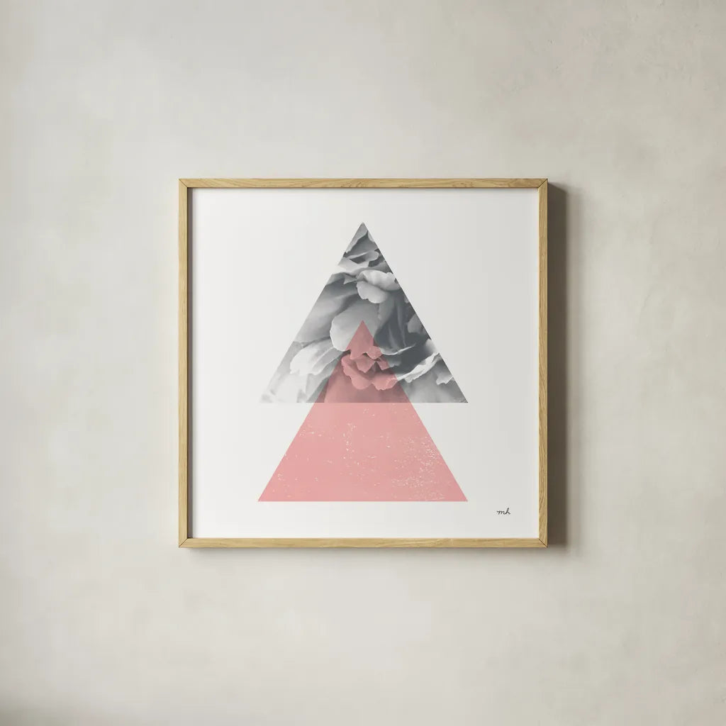 Blossoms II by Moira Hershey. Shown in a natural wood glass frame for a timeless modern aesthetic. Available as an archival giclee rolled canvas, fine art paper, or poster print. SKU 53978a.