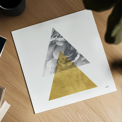 Blossoms II Gold by Moira Hershey. Shown as a detailed flat fine art print, highlighting archival giclee quality. Available as an archival giclee rolled canvas, fine art paper, or poster print. SKU 68998a.