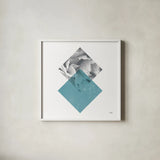Blossoms III  Warm v2 by Moira Hershey. Shown in a crisp white glass frame for a clean and minimalist style. Available as an archival giclee rolled canvas, fine art paper, or poster print. SKU 58796a.