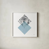 Blossoms III by Moira Hershey. Shown in a crisp white glass frame for a clean and minimalist style. Available as an archival giclee rolled canvas, fine art paper, or poster print. SKU 53979a.