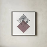 Blossoms III Warm by Moira Hershey. Shown in a sleek black glass frame for a contemporary gallery look. Available as an archival giclee rolled canvas, fine art paper, or poster print. SKU 58714a.