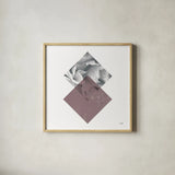 Blossoms III Warm by Moira Hershey. Shown in a natural wood glass frame for a timeless modern aesthetic. Available as an archival giclee rolled canvas, fine art paper, or poster print. SKU 58714a.