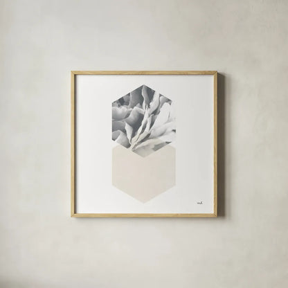 Blossoms IV by Moira Hershey. Shown in a natural wood glass frame for a timeless modern aesthetic. Available as an archival giclee rolled canvas, fine art paper, or poster print. SKU 53980a.