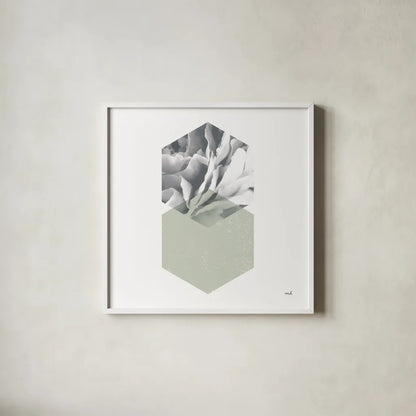 Blossoms IV Warm by Moira Hershey. Shown in a crisp white glass frame for a clean and minimalist style. Available as an archival giclee rolled canvas, fine art paper, or poster print. SKU 58715a.