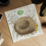 Botanical Nest II by Moira Hershey. Shown as a detailed flat fine art print, highlighting archival giclee quality. Available as an archival giclee rolled canvas, fine art paper, or poster print. SKU 8384a.